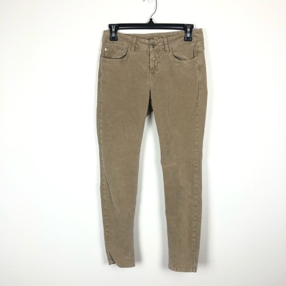 Closed Baker Velvet Pants Tan Cropped Mid Rise 25 - Picture 3 of 9
